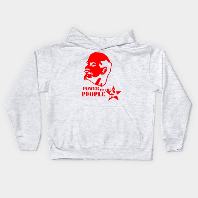 lenin - power to the people Kids Hoodie by hottehue